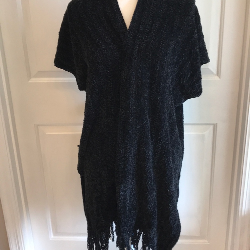 Black shrug or duster very soft one size        33